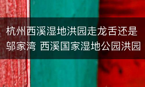 杭州西溪湿地洪园走龙舌还是邬家湾 西溪国家湿地公园洪园(出入口怎么样