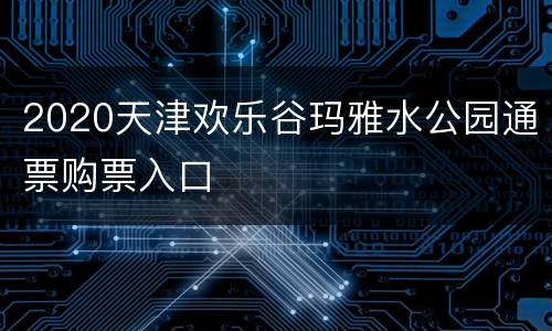 2020天津欢乐谷玛雅水公园通票购票入口