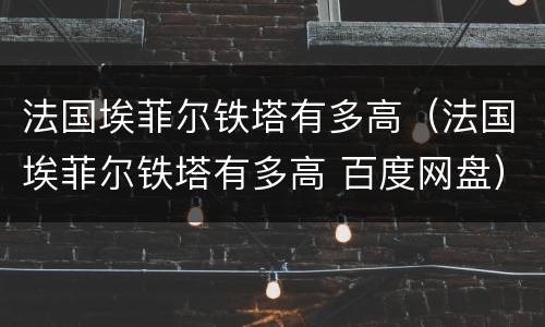法国埃菲尔铁塔有多高（法国埃菲尔铁塔有多高 百度网盘）