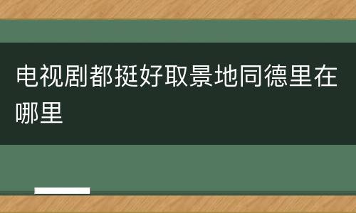电视剧都挺好取景地同德里在哪里