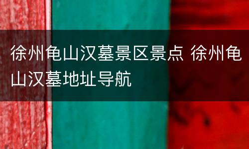 徐州龟山汉墓景区景点 徐州龟山汉墓地址导航