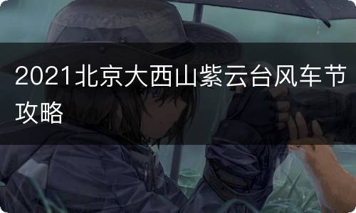 2021北京大西山紫云台风车节攻略