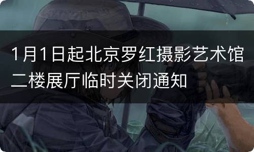 1月1日起北京罗红摄影艺术馆二楼展厅临时关闭通知