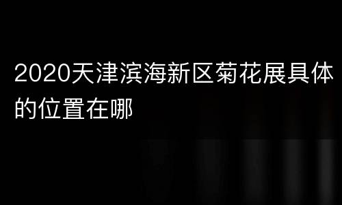 2020天津滨海新区菊花展具体的位置在哪