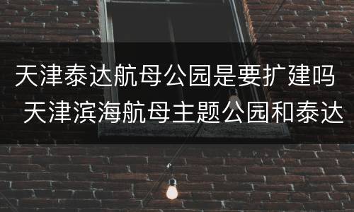 天津泰达航母公园是要扩建吗 天津滨海航母主题公园和泰达航母