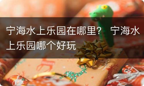 宁海水上乐园在哪里？ 宁海水上乐园哪个好玩