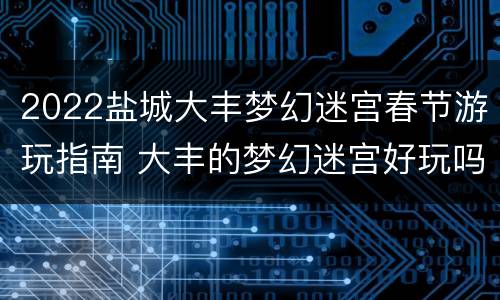 2022盐城大丰梦幻迷宫春节游玩指南 大丰的梦幻迷宫好玩吗?
