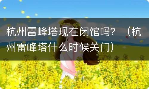 杭州雷峰塔现在闭馆吗？（杭州雷峰塔什么时候关门）