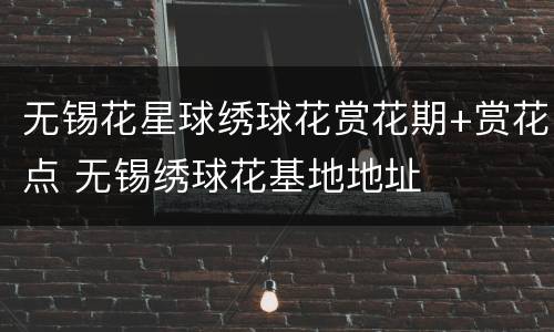 无锡花星球绣球花赏花期+赏花点 无锡绣球花基地地址
