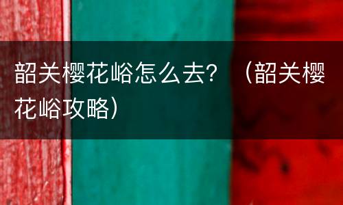 韶关樱花峪怎么去？（韶关樱花峪攻略）