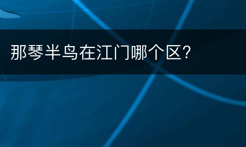 那琴半鸟在江门哪个区?
