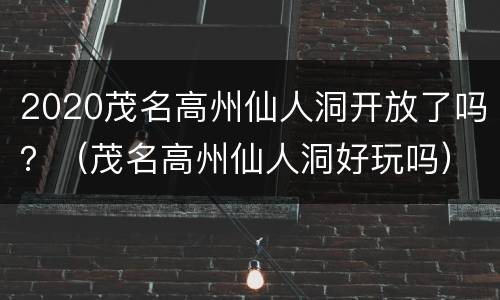 2020茂名高州仙人洞开放了吗？（茂名高州仙人洞好玩吗）