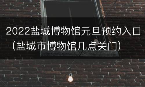 2022盐城博物馆元旦预约入口（盐城市博物馆几点关门）