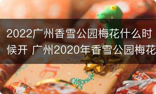 2022广州香雪公园梅花什么时候开 广州2020年香雪公园梅花