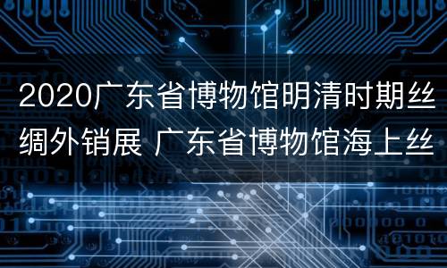 2020广东省博物馆明清时期丝绸外销展 广东省博物馆海上丝绸之路