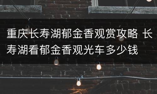重庆长寿湖郁金香观赏攻略 长寿湖看郁金香观光车多少钱
