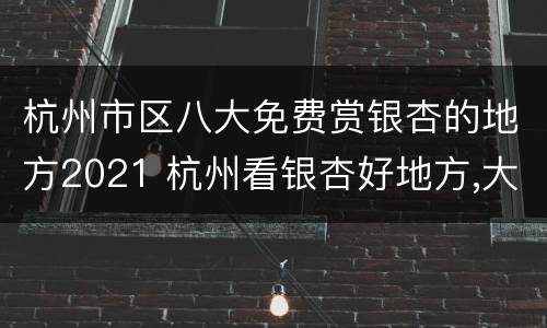 杭州市区八大免费赏银杏的地方2021 杭州看银杏好地方,大盘点