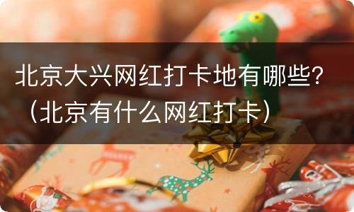北京大兴网红打卡地有哪些？（北京有什么网红打卡）