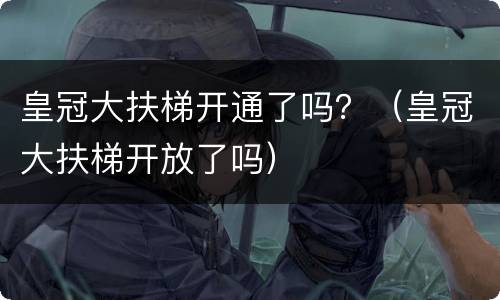 皇冠大扶梯开通了吗？（皇冠大扶梯开放了吗）