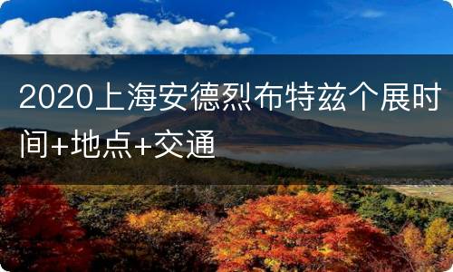 2020上海安德烈布特兹个展时间+地点+交通