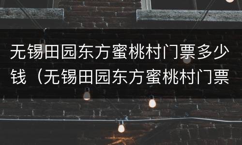无锡田园东方蜜桃村门票多少钱（无锡田园东方蜜桃村门票多少钱一个）