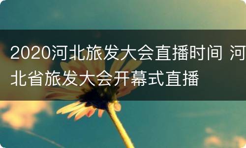 2020河北旅发大会直播时间 河北省旅发大会开幕式直播