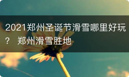 2021郑州圣诞节滑雪哪里好玩？ 郑州滑雪胜地