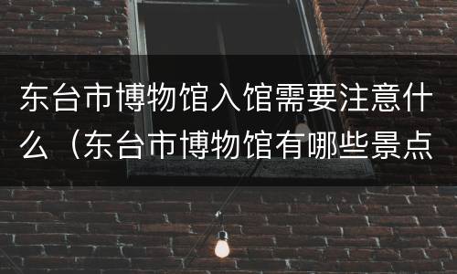东台市博物馆入馆需要注意什么（东台市博物馆有哪些景点）