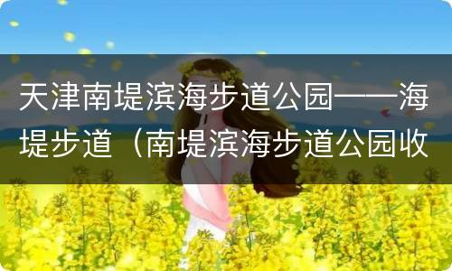 天津南堤滨海步道公园——海堤步道（南堤滨海步道公园收门票费吗）
