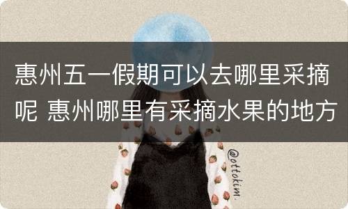 惠州五一假期可以去哪里采摘呢 惠州哪里有采摘水果的地方