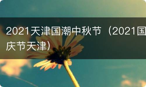 2021天津国潮中秋节（2021国庆节天津）