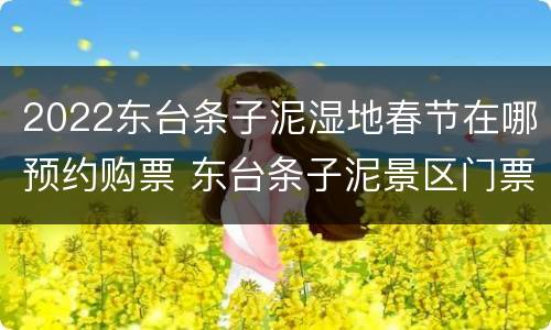 2022东台条子泥湿地春节在哪预约购票 东台条子泥景区门票