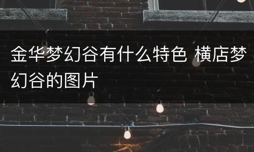 金华梦幻谷有什么特色 横店梦幻谷的图片