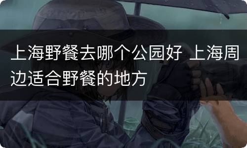 上海野餐去哪个公园好 上海周边适合野餐的地方