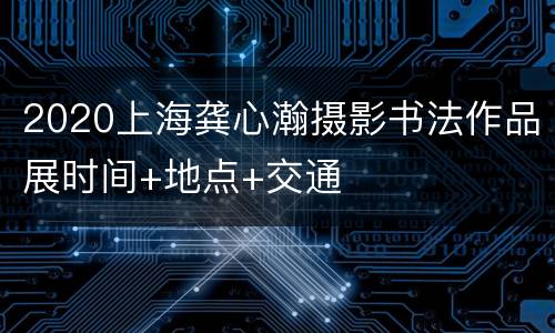 2020上海龚心瀚摄影书法作品展时间+地点+交通