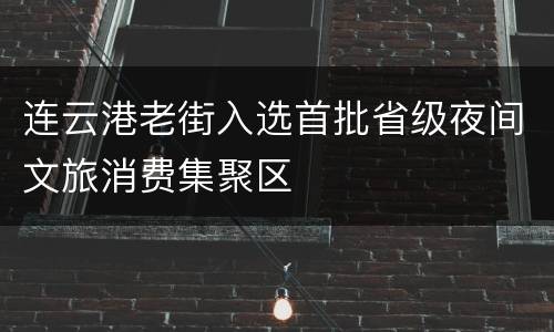连云港老街入选首批省级夜间文旅消费集聚区