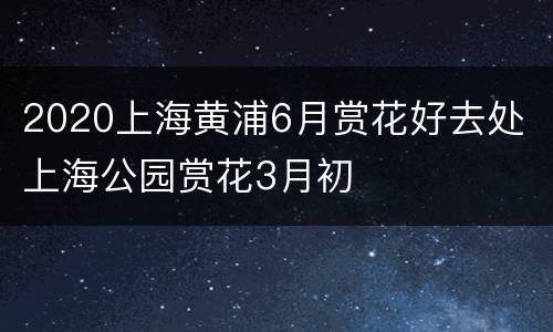 2020上海黄浦6月赏花好去处 上海公园赏花3月初