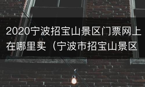 2020宁波招宝山景区门票网上在哪里买（宁波市招宝山景区门票）