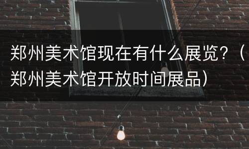 郑州美术馆现在有什么展览?（郑州美术馆开放时间展品）