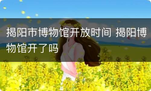 揭阳市博物馆开放时间 揭阳博物馆开了吗