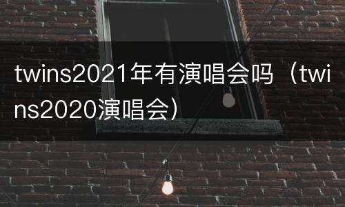 twins2021年有演唱会吗（twins2020演唱会）