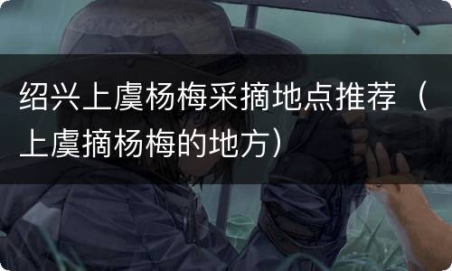 绍兴上虞杨梅采摘地点推荐（上虞摘杨梅的地方）