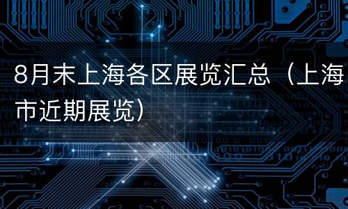8月末上海各区展览汇总（上海市近期展览）