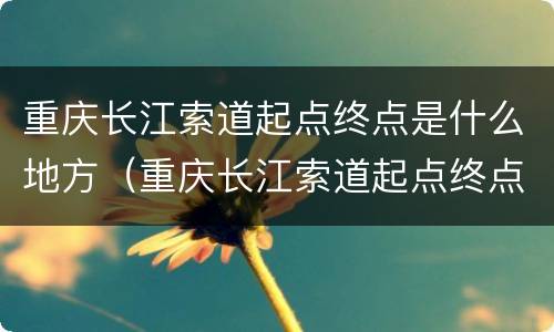重庆长江索道起点终点是什么地方（重庆长江索道起点终点是什么地方啊）