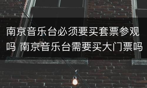 南京音乐台必须要买套票参观吗 南京音乐台需要买大门票吗