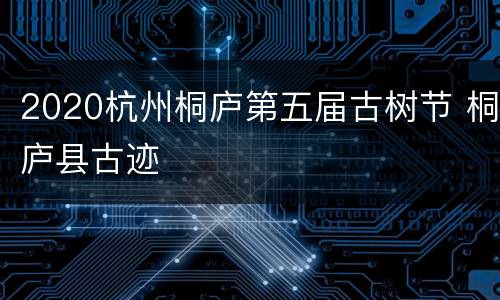 2020杭州桐庐第五届古树节 桐庐县古迹