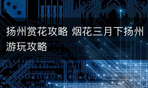 扬州赏花攻略 烟花三月下扬州游玩攻略