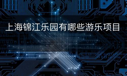 上海锦江乐园有哪些游乐项目