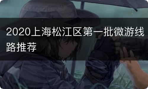 2020上海松江区第一批微游线路推荐
