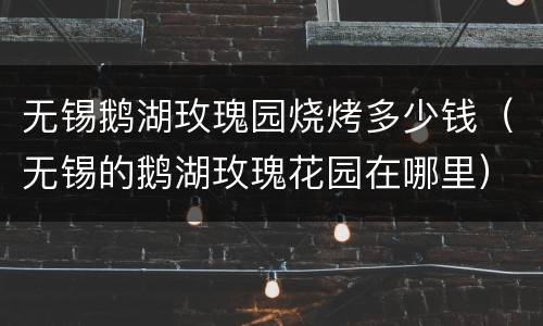 无锡鹅湖玫瑰园烧烤多少钱（无锡的鹅湖玫瑰花园在哪里）